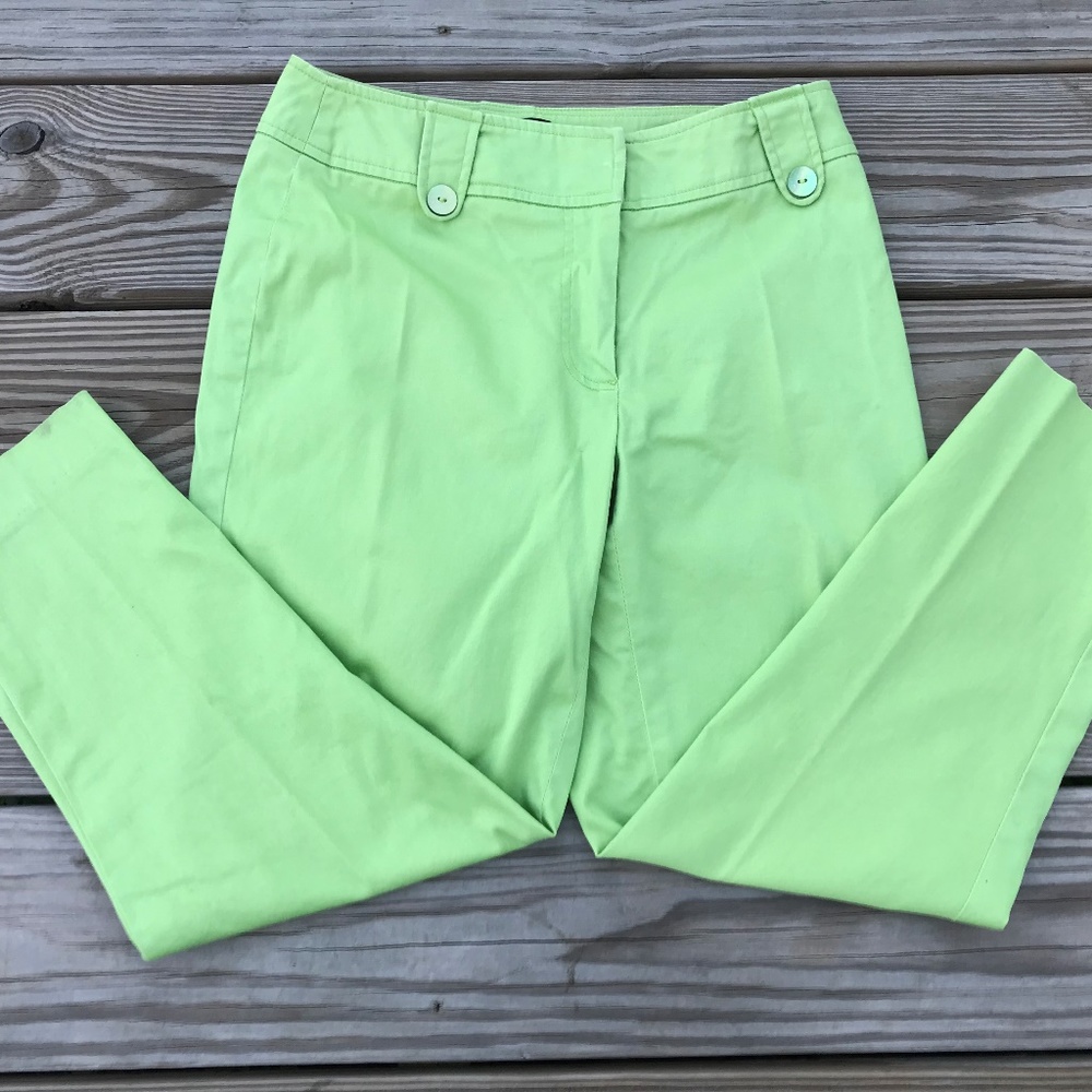 Focus 2000 Petite Women Cropped Pant Stretch Green - Picture 1 of 8